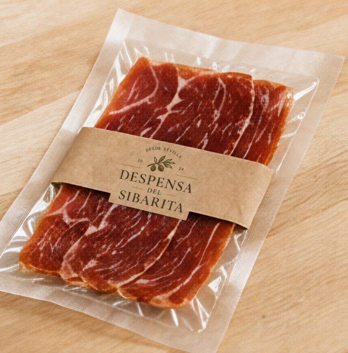 Sobre de jamón de bellota envasado