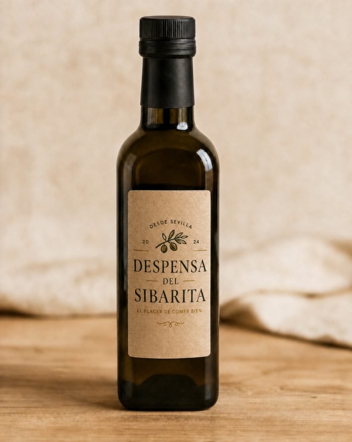 Botella de aceite de oliva virgen extra