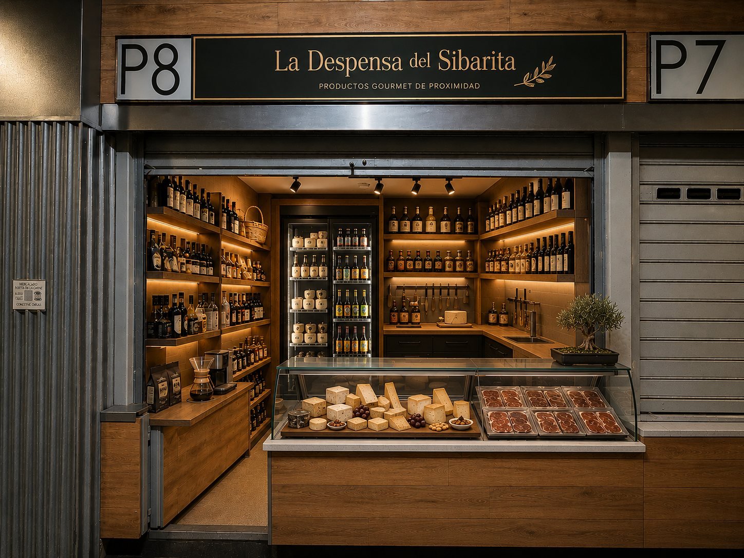 Fachada del Puesto 8 del Mercado de la Puerta de la Carne